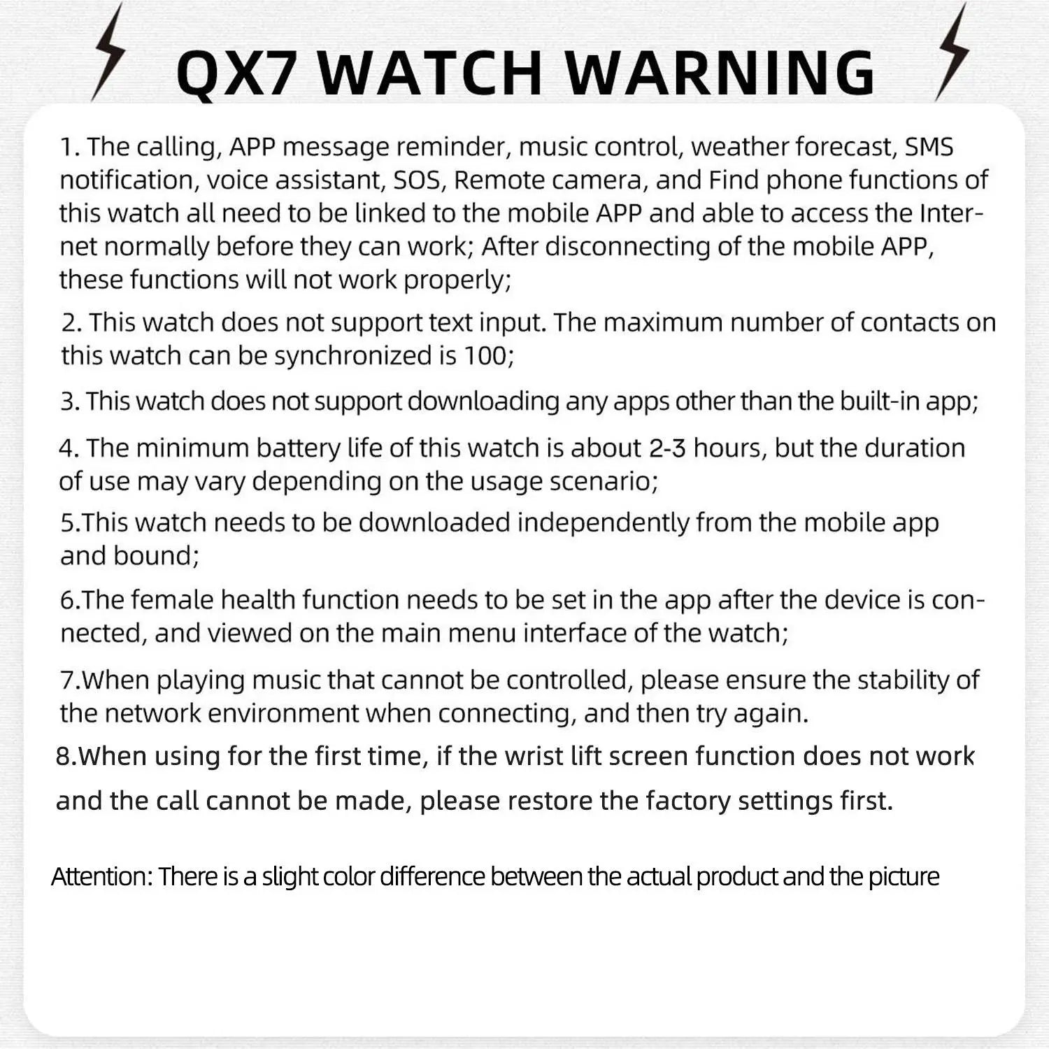 Fitness Tracker Smartwatch with Call Function