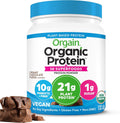Organic Vegan Protein + 50 Superfoods Powder, Creamy Chocolate Fudge - 21G Plant Based Protein