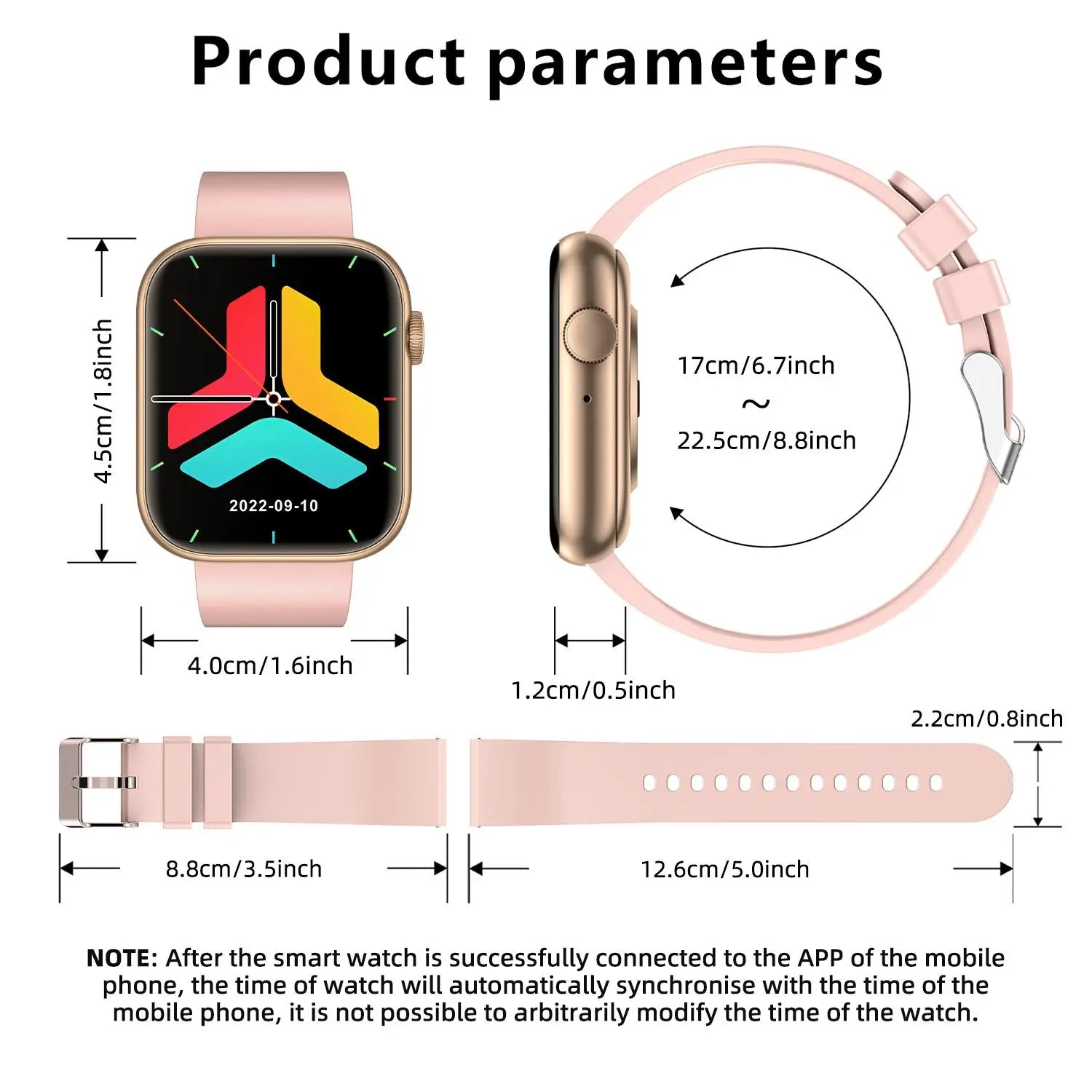 Fitness Tracker Smartwatch with Call Function